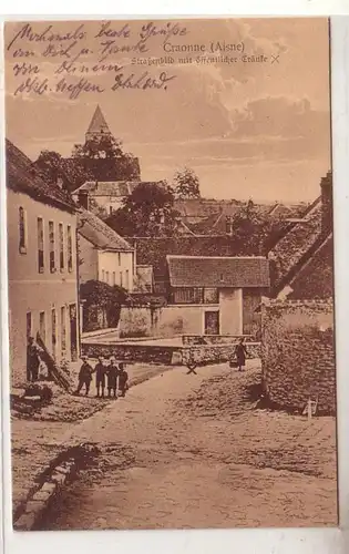 54656 Feldpost Ak Craonne Aisne Straßenbild mit öffentlicher Tränke 1915