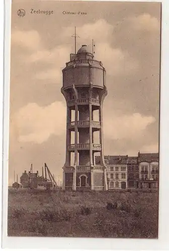 54647 Feldpost Ak Zeebrugge Belgien Chateau d'Eau 1915