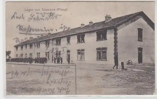 54640 Feldpost Ak Lage von Sissonne (Aisne) neue Kasernen 1916