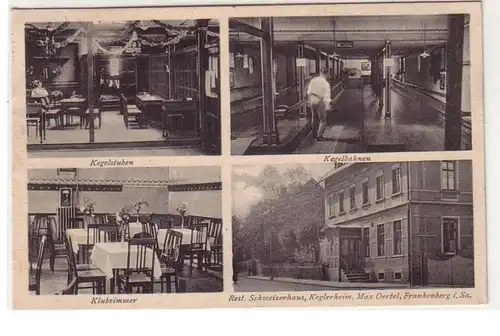 54602 Mehrbild Ak Frankenberg Restaurant Schweizerhaus um 1920