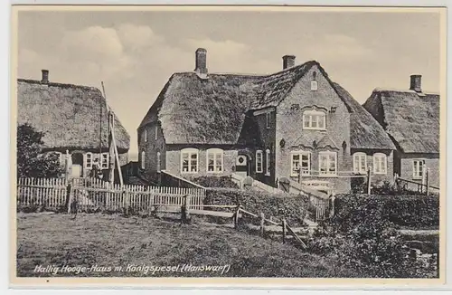54587 Ak Hallig Hooge Haus mit Königspesel (Hanswarf) um 1940