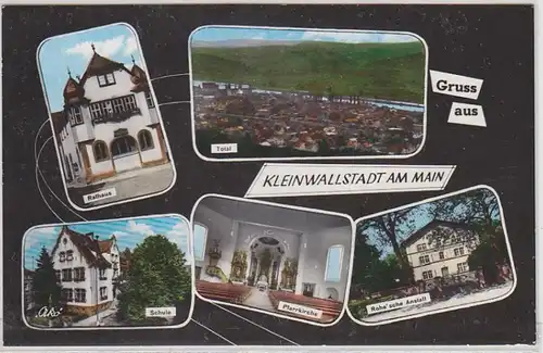 54573 Multi-image Ak Salutation de Kleinwallstadt am Main vers 1960