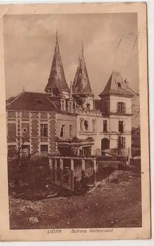 54554 Feldpost Ak Lievin Frankreich France Schloss Rollencourt 1916
