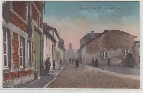 54545 Feldpost Ak Kirchstraße in St. Hilaire la Petit 1915