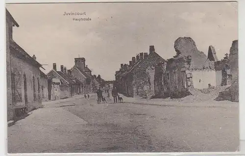 54543 Ak Juvincourt France route principale Destructions vers 1915