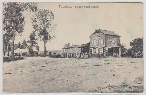 54535 Ak Vouziers Strasse vers Sedan France 1916