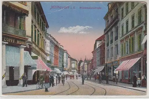 54527 Feldpost Ak Mülhausen im Elsass Wildemannstrasse 1917