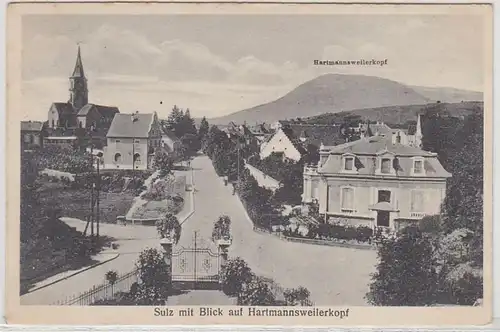 54526 Ak Sulz mit Blick auf Hartmannsweilerkopf im Elsass um 1915