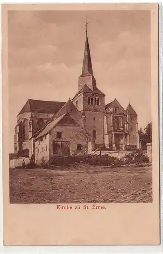 54525 Ak Kirche zu St. Erme Frankreich France um 1920