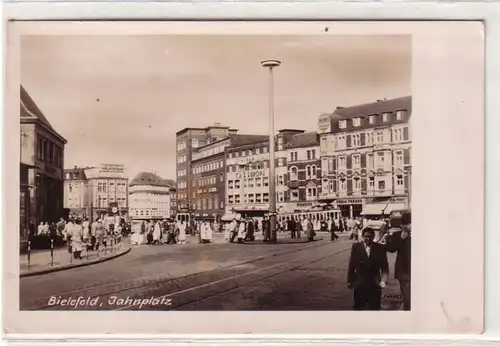 54507 Photo Ak Bielefeld Jahnplatz 1953