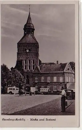 54506 Ak Sternberg Mecklembourg Eglise et bureau de poste 1953