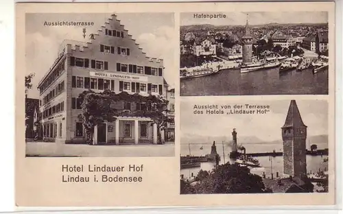 54491 Carte Lindau au lac de Constance Hotel Linduer Hof vers 1920