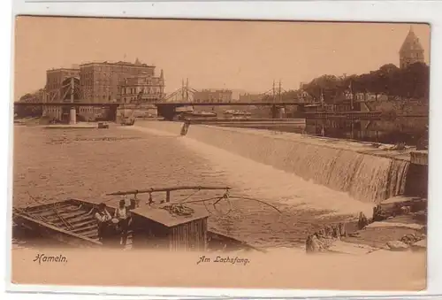 54485 Ak Hameln à la pêche au saumon vers 1930