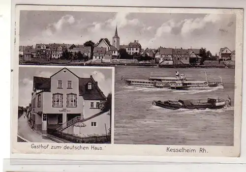 54484 Ak Kesselheim Rhein Gasthof zum deutschen Haus 1940