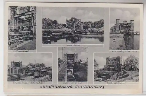 54478 Mehrbild Ak Schiffshebewerk Henrichenburg um 1940