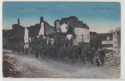 54447 Feldpost Ak St. Marie a Py Frankreich Feldzug 1914/1915