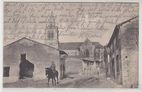 54442 Feldpost Ak St. Souplet Frankreich France Zerstörungen 1915