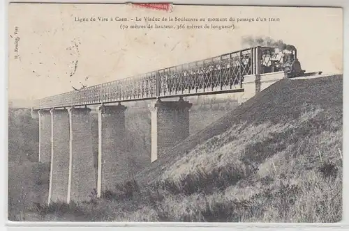 54430 Ak Ligne de Vire á Caen le Viaduc de la Souleuvre 1908