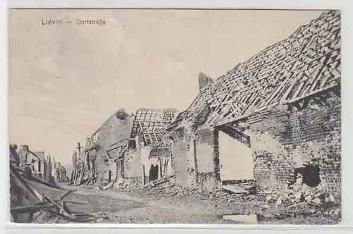 54429 Feldpost Ak Liévin Frankreich France Dorfstrasse 1916