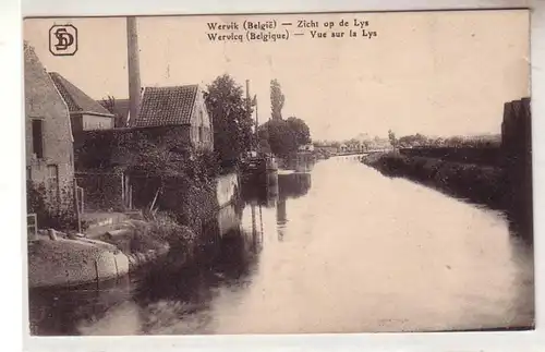 54404 Ak Wervik Belgique Zicht op de Lys 1915