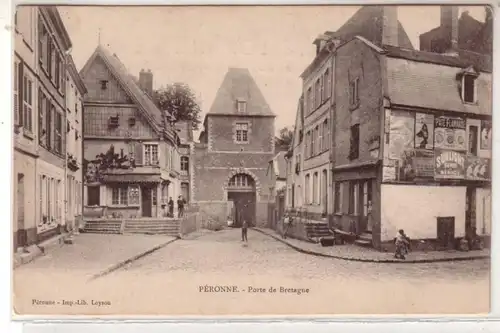 54400 Ak Péronne France France Porte de Bretagne vers 1915