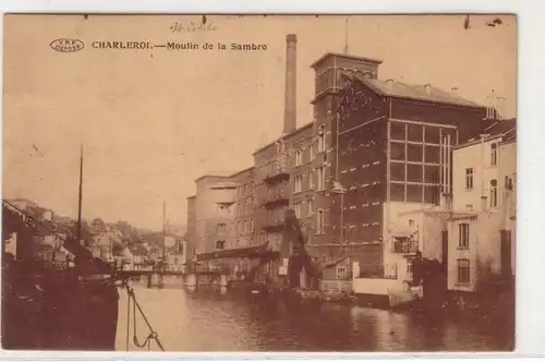 54398 Ak Charleroi Belgien Moulin de la Sambre um 1915