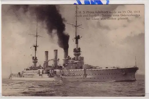 54393 Ak Bateau de guerre allemand S.M.S. Prince Adalbert 1916