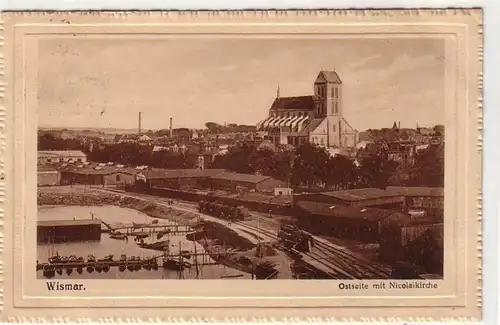 54391 Ak Wismar Est côté avec l'église Nicolaik en 1926