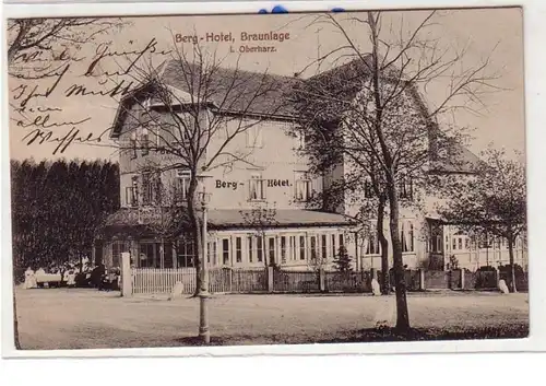 54387 Ak Berg Hotel Braunlage im Oberanz 1909