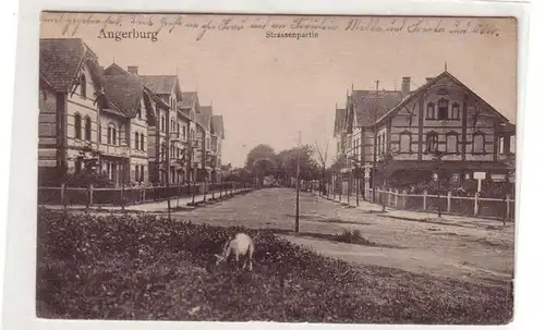 54371 Feldpost Ak Angerburg Strassenpartie 1914