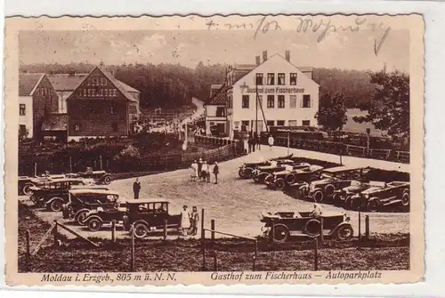 54365 Ak Moldavie dans le Mezzogiorno Auberge au parking de la maison de pêche vers 1925