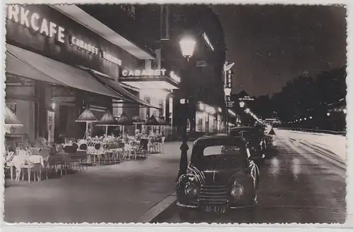 54356 Ak Wiesbaden Wilhelmstrasse bei Nacht 1957