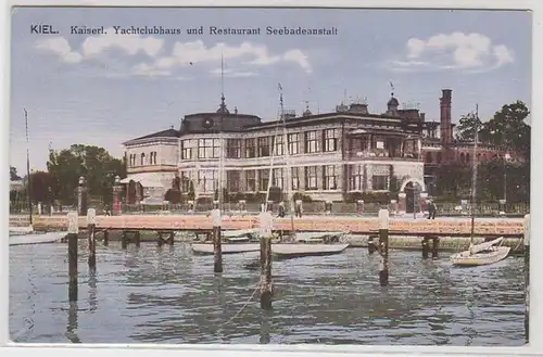 54355 Ak Kiel Kaiserl. Yachtclubhaus et restaurant Seebadeanstalt 1924