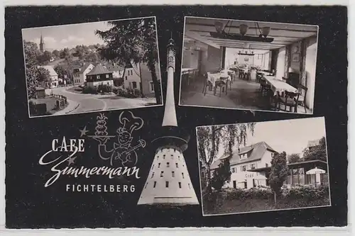 54353 Multiages Ak Café Zimmermann Fichtelberg 1962