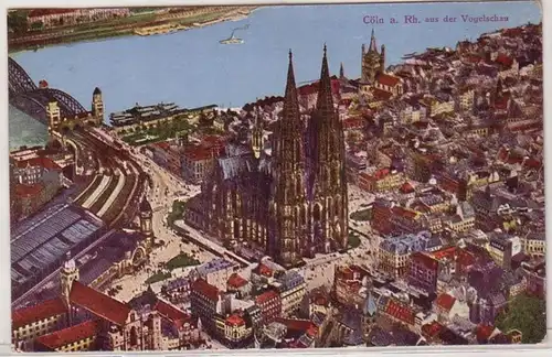 54352 Ak Cologne am Rhein de la Schau Vogelschau vers 1920