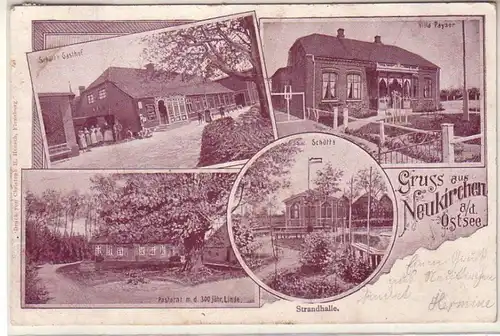 54334 Mehrbild Ak Gruß aus Neukirchen an der Ostsee 1902