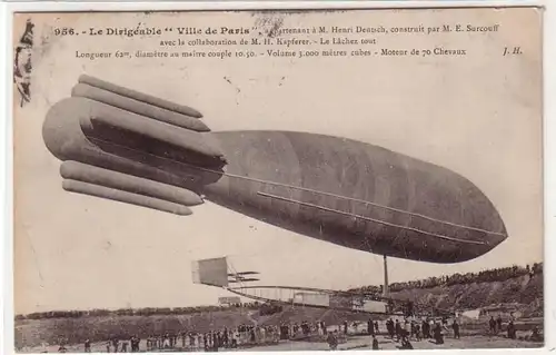 54315 Ak Luftschiff "Ville de Paris" 1905