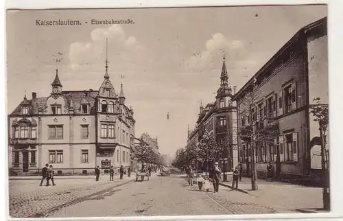 54288 Ak Kaiserslautern Eisenbahnstrasse 1913