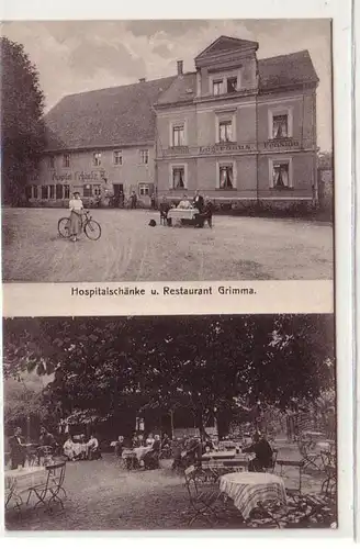 54283 Mehrbild Ak Hospitalschänke und Restaurant Grimma 1914