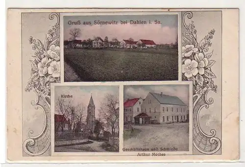 54275 Feldpost Ak Gruß aus Sörnewitz bei Dahlen in Sa. 1915