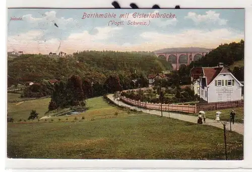 54246 Ak Barthmühle mit Elstertalbrücke vogtländische Schweiz 1912
