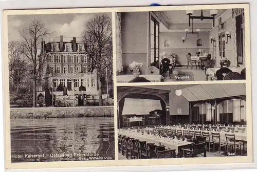 54235 Mehrbild Ak Ostseebad Eckernförde Hotel Kaiserhof um 1930