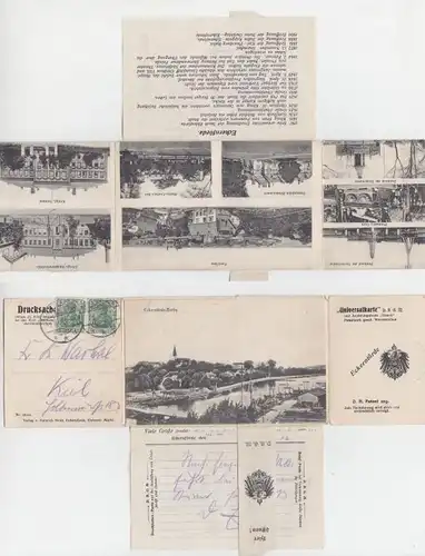 54234 Brevet Ak Eckernförde Borby avec 9 vues 1912
