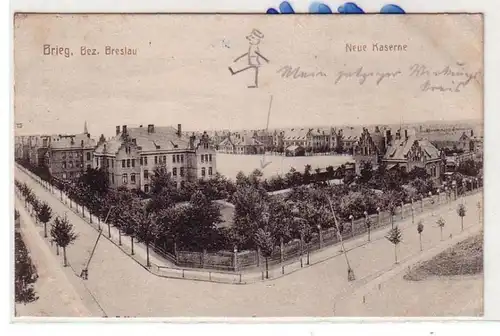 54225 Poste de terrain Ak Brieg Bez. Wroclaw nouvelle caserne 1915