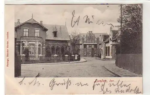 54223 Ak Lunden dans Schleswig Holstein Vue de rue 1905