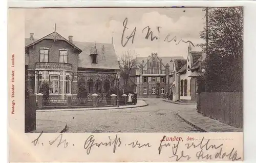 54223 Ak Lunden in Schleswig Holstein Straßenansicht 1905