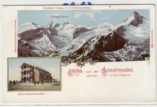 54201 Multi-image Ak Salutation de la Schmittenhöhe Hotel vers 1910