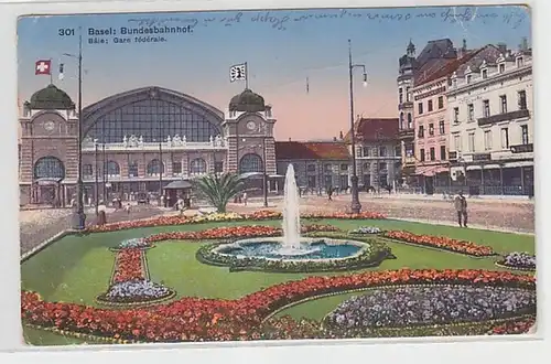 54196 Ak Basel Suisse Bundesbahnhof 1932