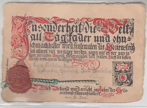 54188 Wappen Ak Grüße nebst einem kräftigen Prosit 1900