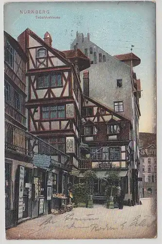 54176 Ak Nürnberg Gasthaus Sebalduskirche 1911